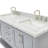 Magnolia 61" Double Bathroom Vanity in Grey, with 1.5 Italian Carrara Marble Top, Rectangle Sink-1360173968-1386649727-1386649714