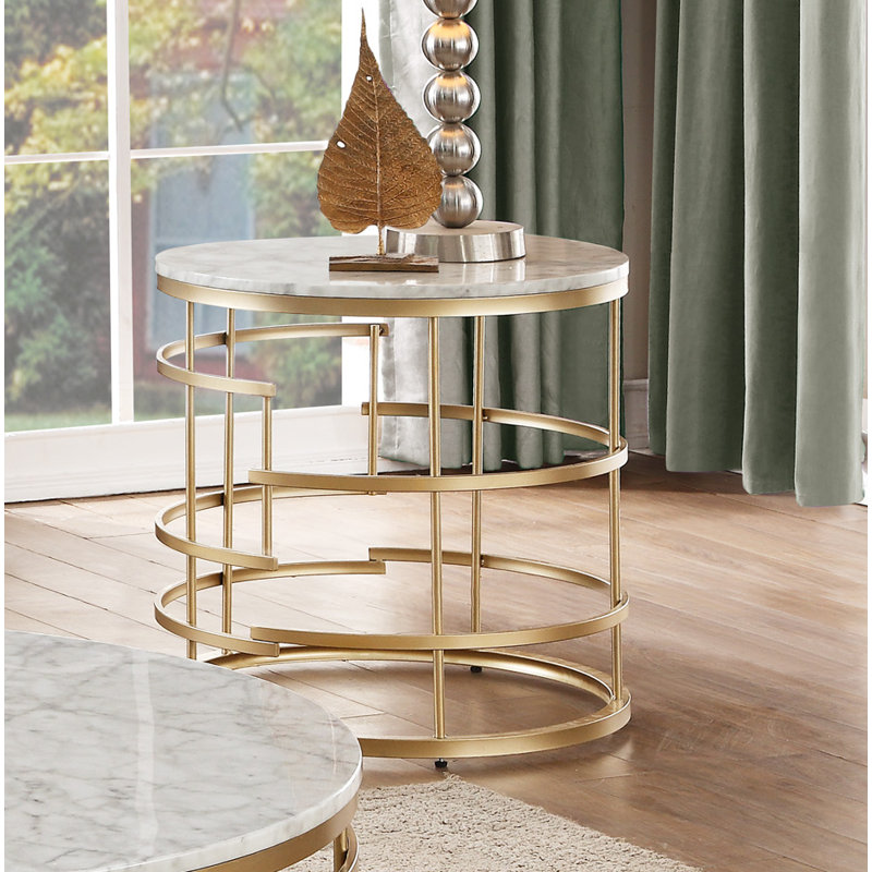 Table de bout haute 25,25 po, Or