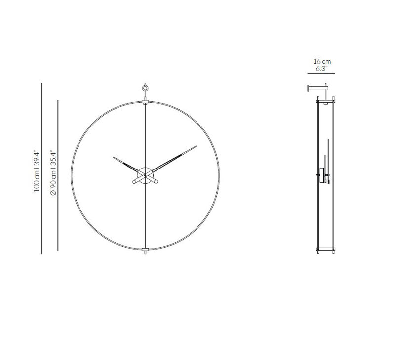 Barcelona Solid Wood Analog Wall Clock