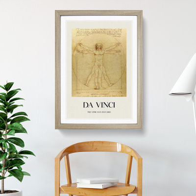 Vitruvian Man Vol.1 by Leonardo Da Vinci - Framed Print