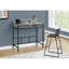 Bureau d'ordinateur, bureau personnel, debout, tablettes de rangement, L 48 po, travail, ordinateur portable, stratifié gris, métal noir, contemporain, moderne-1816573811