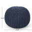 Pouf rond en coton Bordeaux