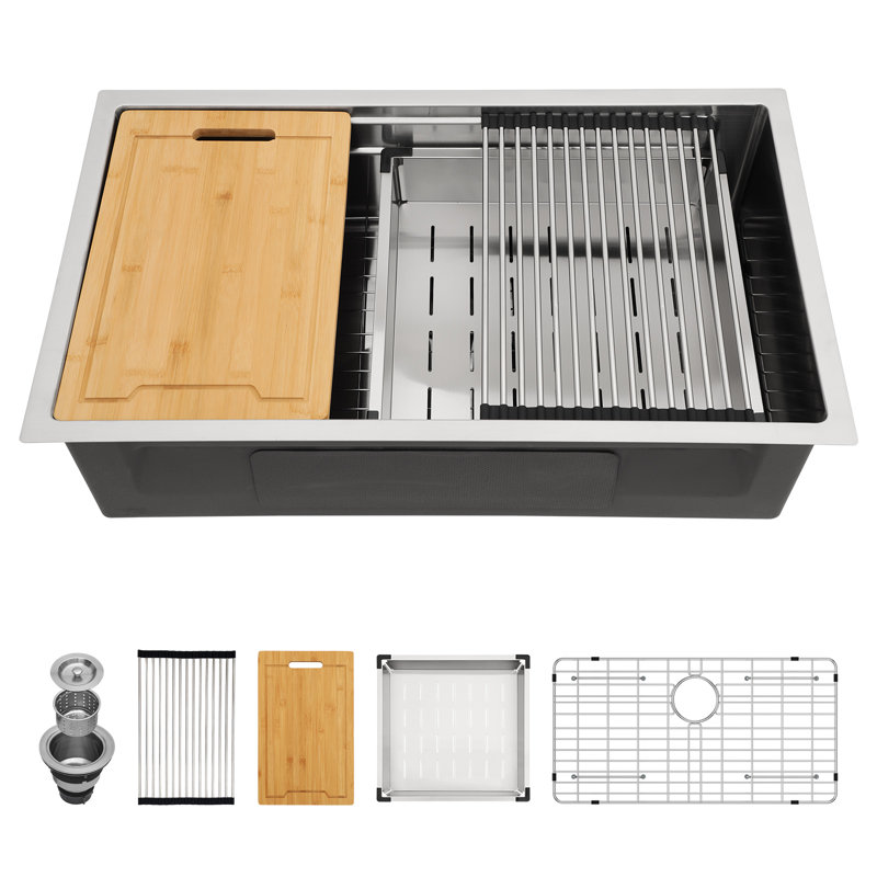 33'' L Single Bowl Stainless Steel Kitchen Sink