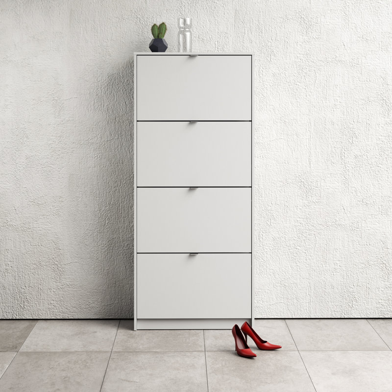 Aula 24 Pair Shoe Storage Cabinet, White