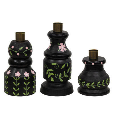 Ensemble de 3 porte-cônes floraux roses