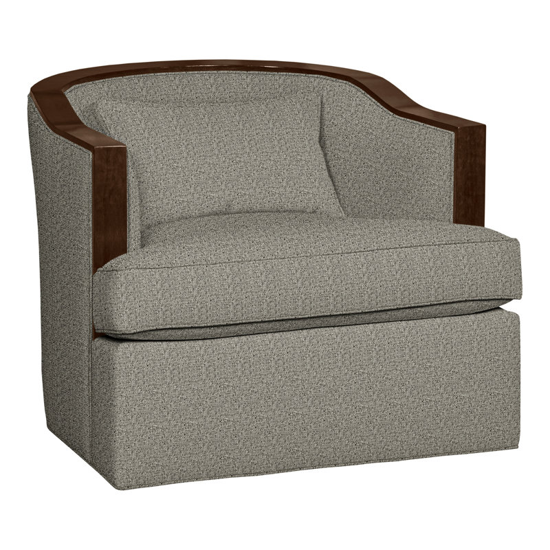Fauteuil d'appoint pivotant Thom Filicia, Graphite Tuck, Wrenn
