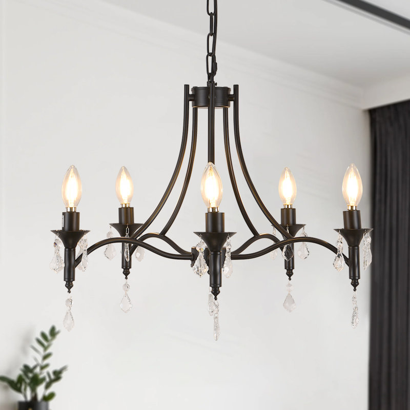 Lustre classique / traditionnel à 5 lumières à intensité variable