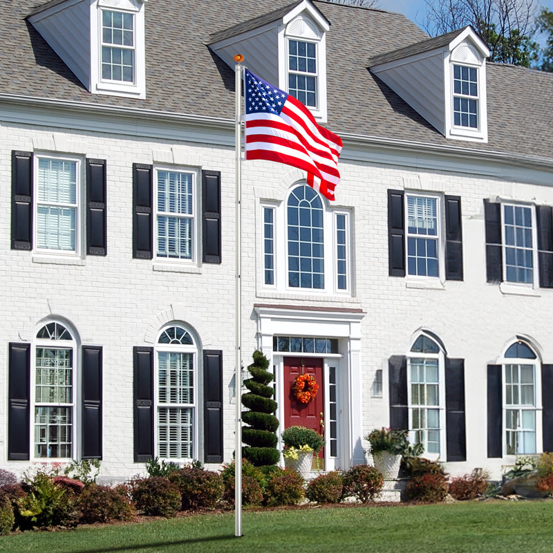 20Ft Sectional Aluminum Alloy Flag Pole Kit