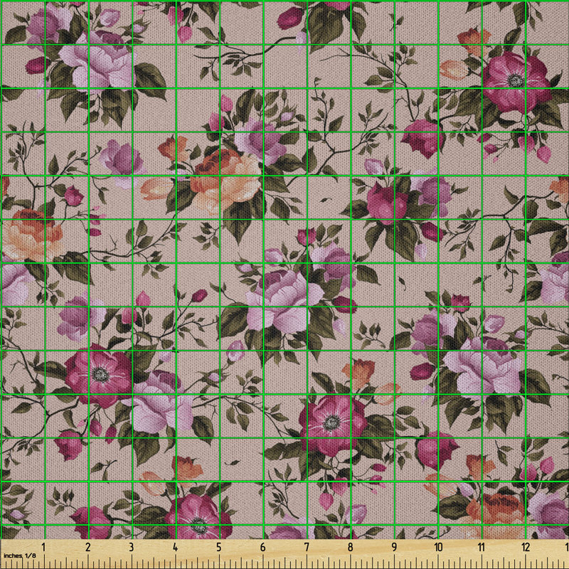 Daela Roses Twig Fabric