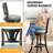 Upholstered Swivel Bar Stools with Curved Backrest & Solid Rubber Wood Legs-525131059-525131056