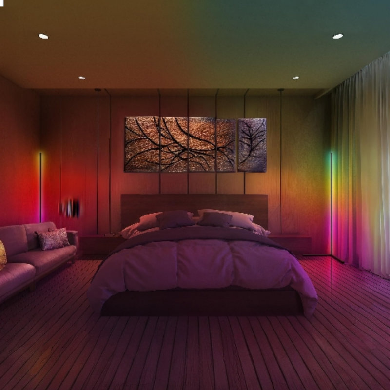 Dashanna 55'' LED RGB Corner Floor Lamp (Set of 2), 2/pack
