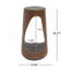 Table d'appoint d'extérieur, table de bout à conception creuse, table de tabouret de jardin de patio, table d'appoint décorative pour terrasse de balcon de plage, béton léger, texture semblable au bois-1029837575