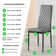 Alezzo Modern High Gloss Extendable Dining Table Set with 8 Quilted Faux Leather Dining Chairs