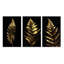 Golden Fern Leaf on Black IV - 3 pièces-1047286179-1047286176