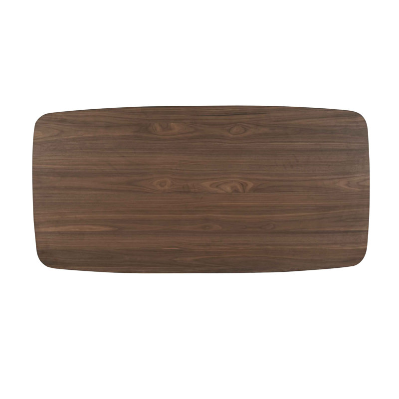 Wood Dining Table with Pedestal Base, Walnut