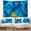Tapisserie mélange de peinture en acrylique bleu doux-28501684
