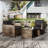 Radostin 5- Piece Rattan Patio Seating Group with Ottomans-1450812802