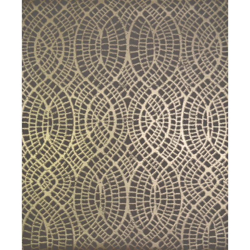 Rouleau de papier peint L 20,8 pi x l 2 po , Taupe / or