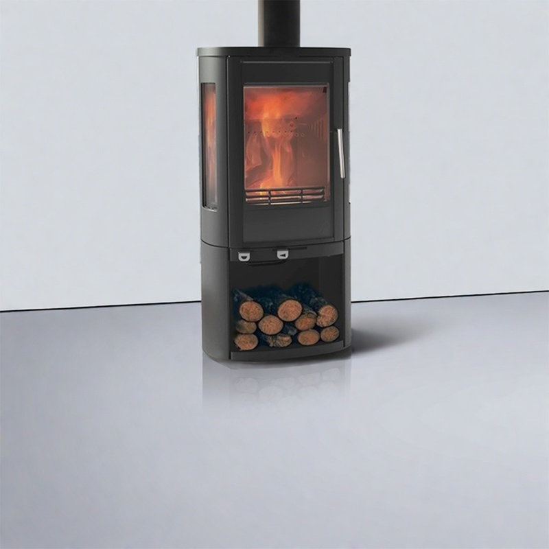 Cast-iron wall heating wood stove