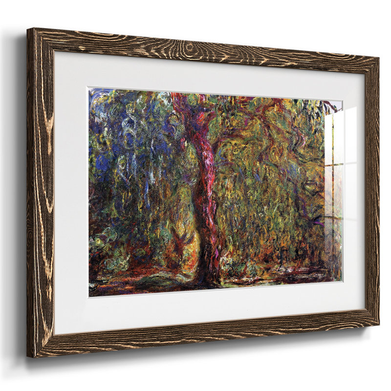 Weeping Willow 4, 1919 - Reproduction d'un seul cadre photo, Noyer, H 28 po x l 42 po x P 1,5 po