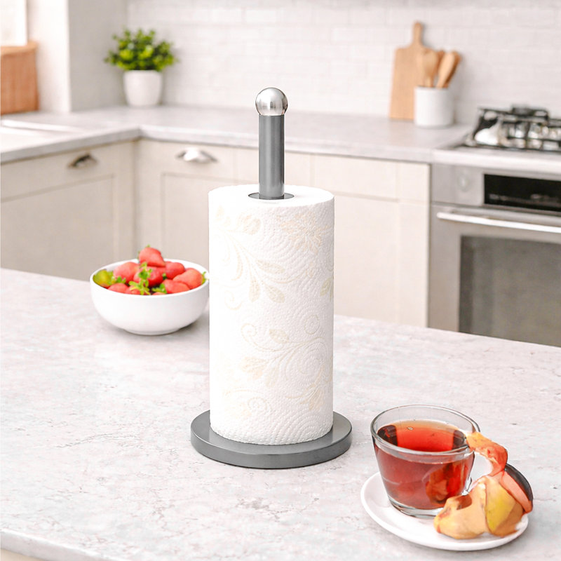 Stainless Steel Paper Towel Holder, Matt Grey