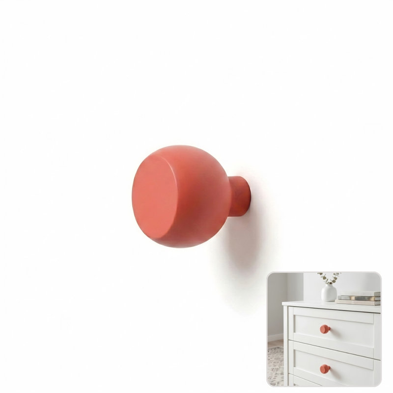 ROUS Hardware Mid Century Modern Sphere Knob, Blush (Pink)