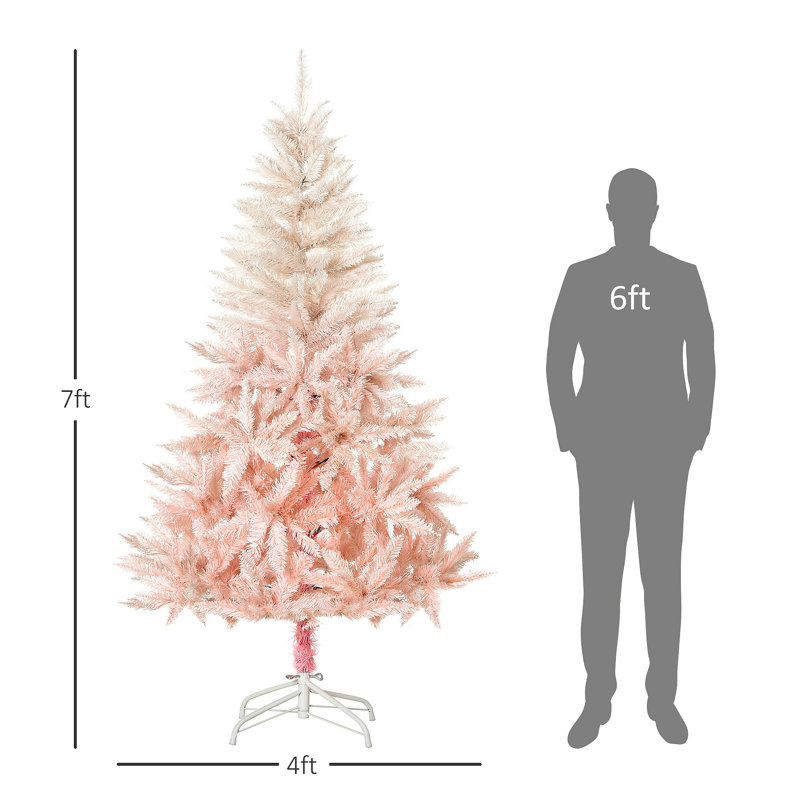 Arbre de Noël artificiel épinette non éclairé 7 pi avec branches réalistes et 1000 pointes, 6'9" H