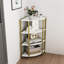 Étagère d'angle à 4 niveaux, étagère autoportante avec bibliothèque, petite étagère pour plante, salon, bureau personnel, cuisine, petit espace