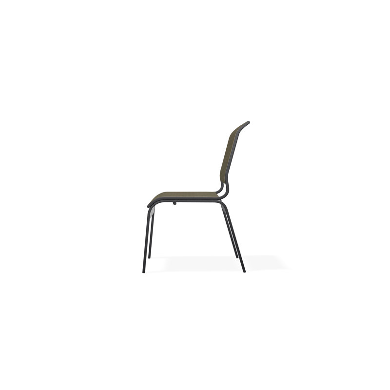 Aruba II Outdoor Dining Chair, Elevation Stone, Black