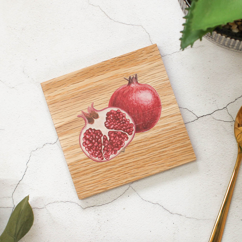 Wood 1 Piece Coaster