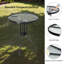 23.6In. Round Patio Bistro Table With Tempered Glass Top