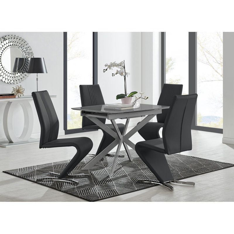 Drop Leaf Dining Set, Black