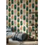 Papier peint floral, formes botaniques et capsules décoratives-21777414