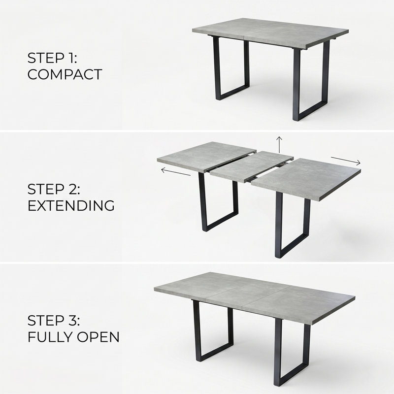 Kayla Modern Dining Table Set with Extendable Wooden Table and Upholstered Dining Chairs for Kitchen and Dining Room (Set of 6)