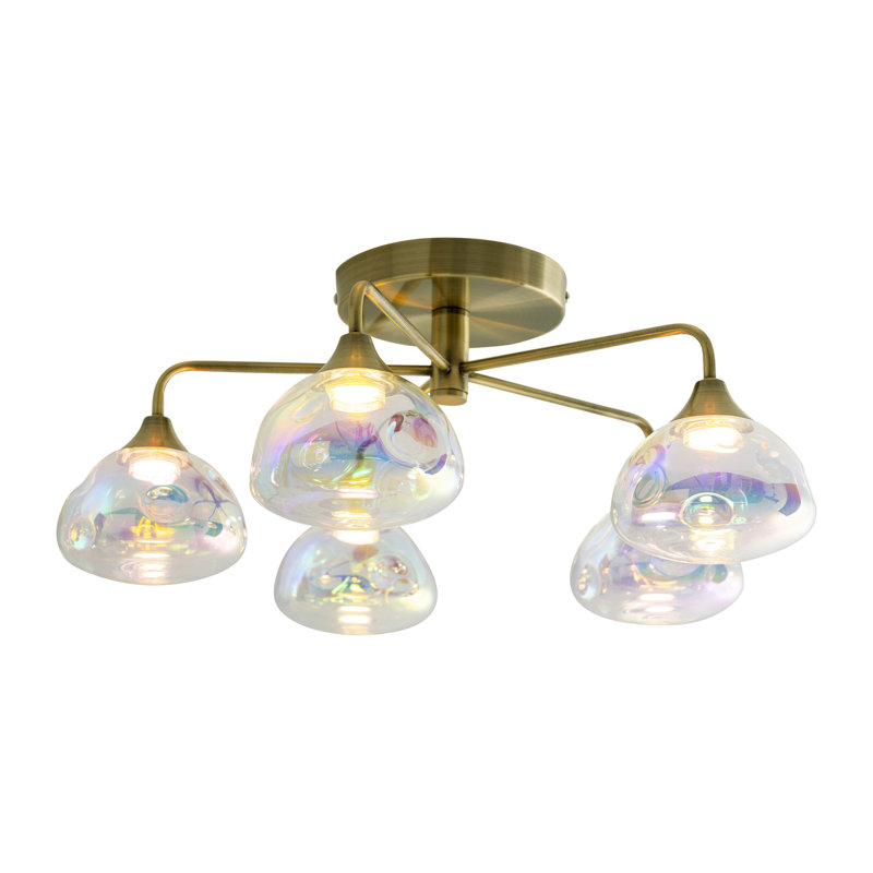Alberico Glass LED Semi Flush Mount