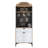 Modern Multi-Purpose Cabinet, Walnut & White, 27.6 x 73.3 x 15.7 inches | 100% Melamine Coated E1 Quality Chipboard | Numerous Shelves, Wall-Mountable, Additional Storage, 1 Drawer | Stylish & Functional Design for Any Space-529651113