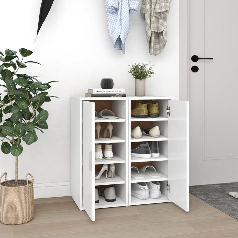 Armoire à chaussures vidaXL, Blanc