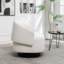 Fauteuil demi-tonneau pivotant rembourré Calik-561925049