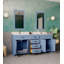 Ensemble de meuble-lavabo double 70,7 po avec miroir Chanai-2000524062