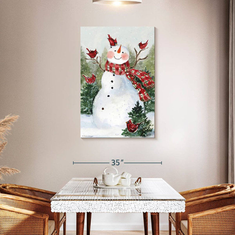 Aquarelle de Noël écossais, H 45 po x l 30 po