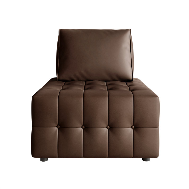 Chaise en polyuréthane brun, Brun