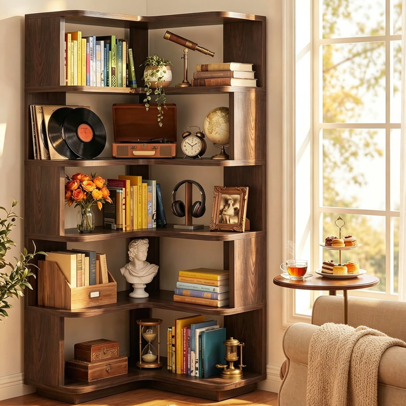 162 cm H x 60 cm W Bookcase, Brown
