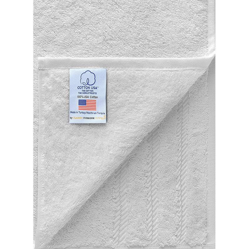 Ensemble de 6 serviettes en coton Minbota, blanc