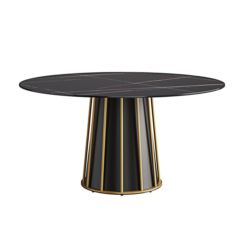 Table de salle à manger Mizel, H 29,53 po x L 59,05 po x l 59,05 po, Noir