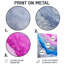 «Pink Gem Crystal Whispers Of The Current», impression sur métal Geode-154420895
