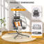 Fauteuil de patio en rotin avec support, hamac avec structure en acier allié d'aluminium épaissie et coussin résistant aux rayons UV