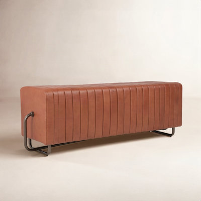 Bowen 61" Genuine Leather Bedroom Bench