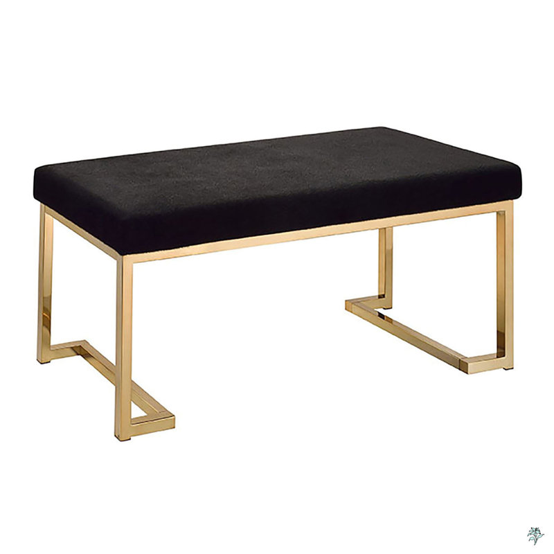 Banc avec base en C en métal