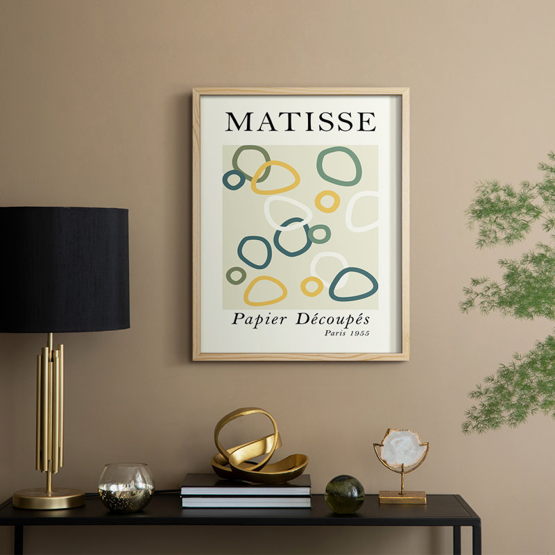 Matisse CCL XXXI, reproduction d'art encadrée - bois massif, H 15 po x l 12 po, Naturel