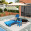 Chaise longue inclinable longue avec table 77,6 po Geoff-417981734